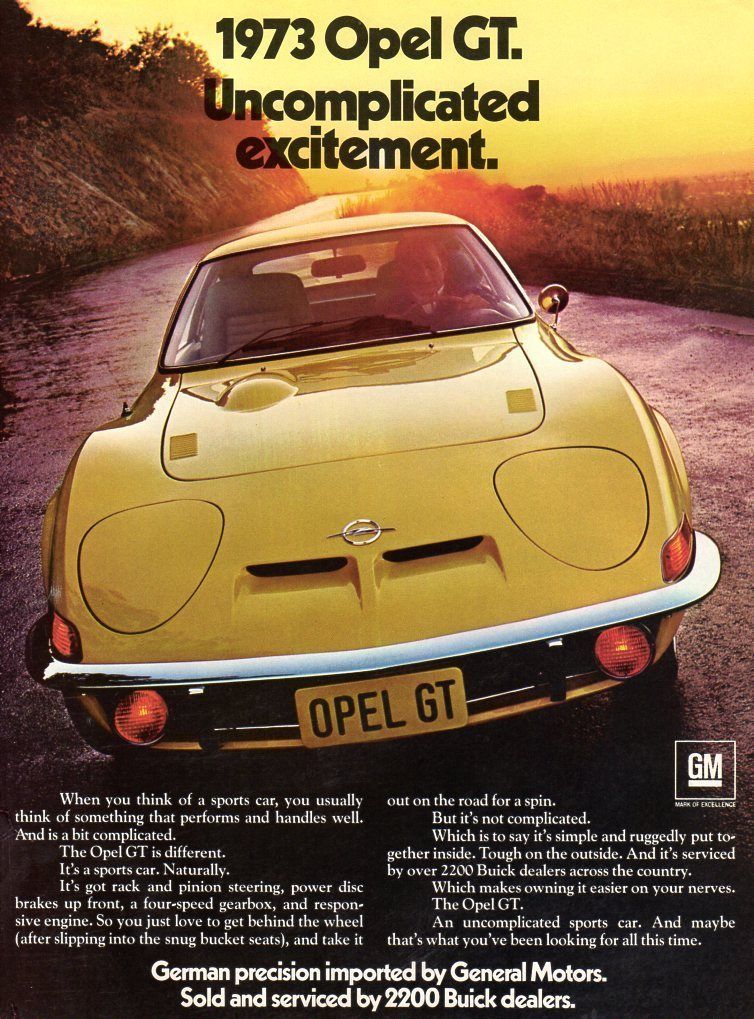 Opel GT ad