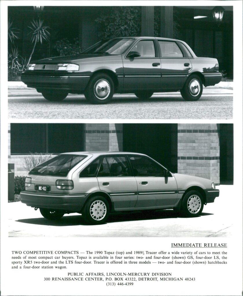 1989 Mercury Topaz and Tracer